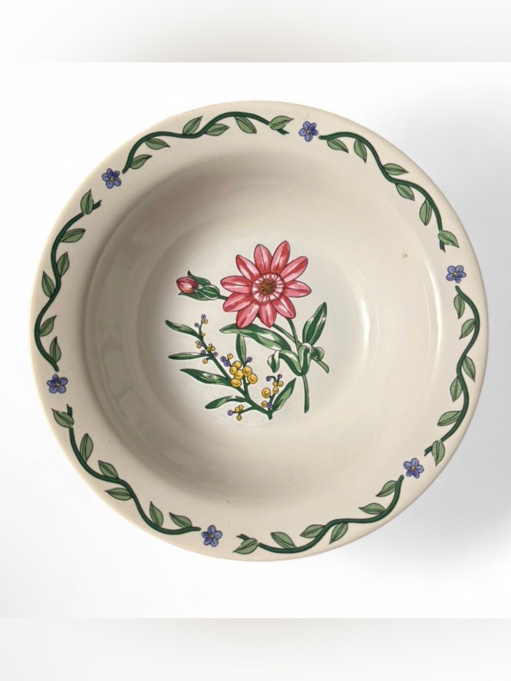 Vintage International Tableworks Terrace Blossoms Soup / Cereal Bowl 6.75"